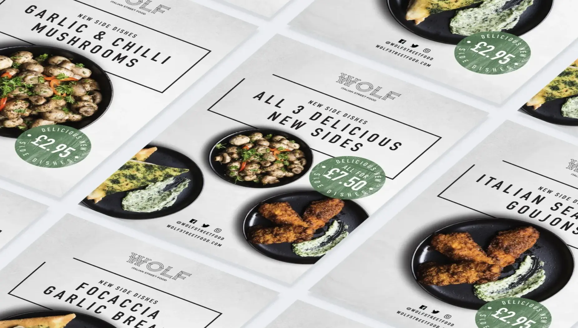 Wolf street food - brand design - menu print - Fort Greene